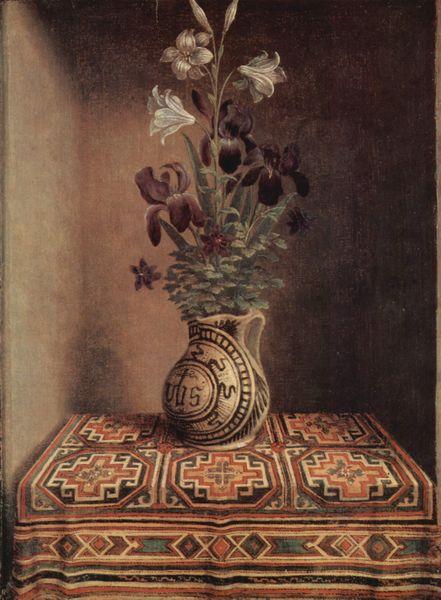 Hans Memling Vase mit Blumen